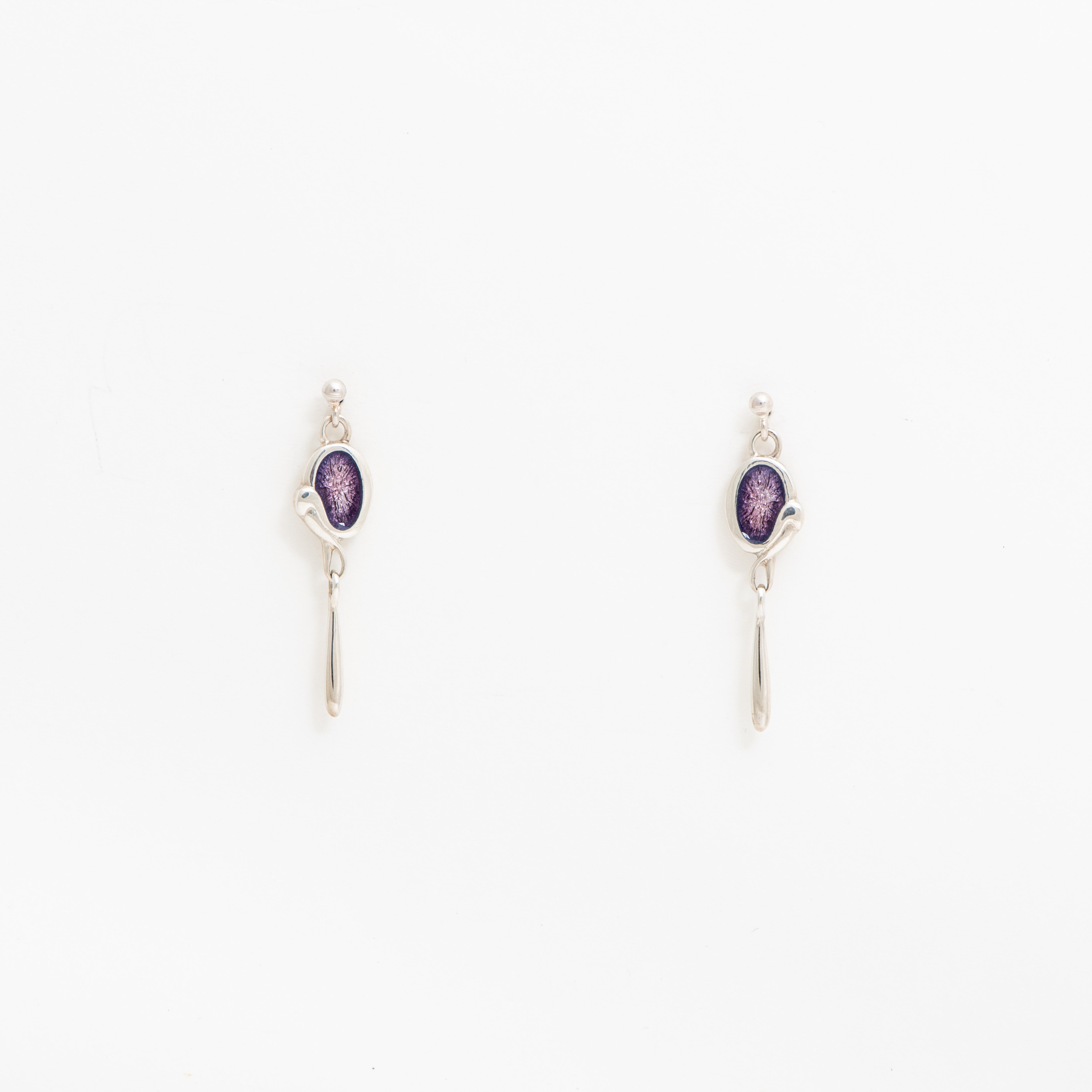 Purple Enamel Dreams Earrings