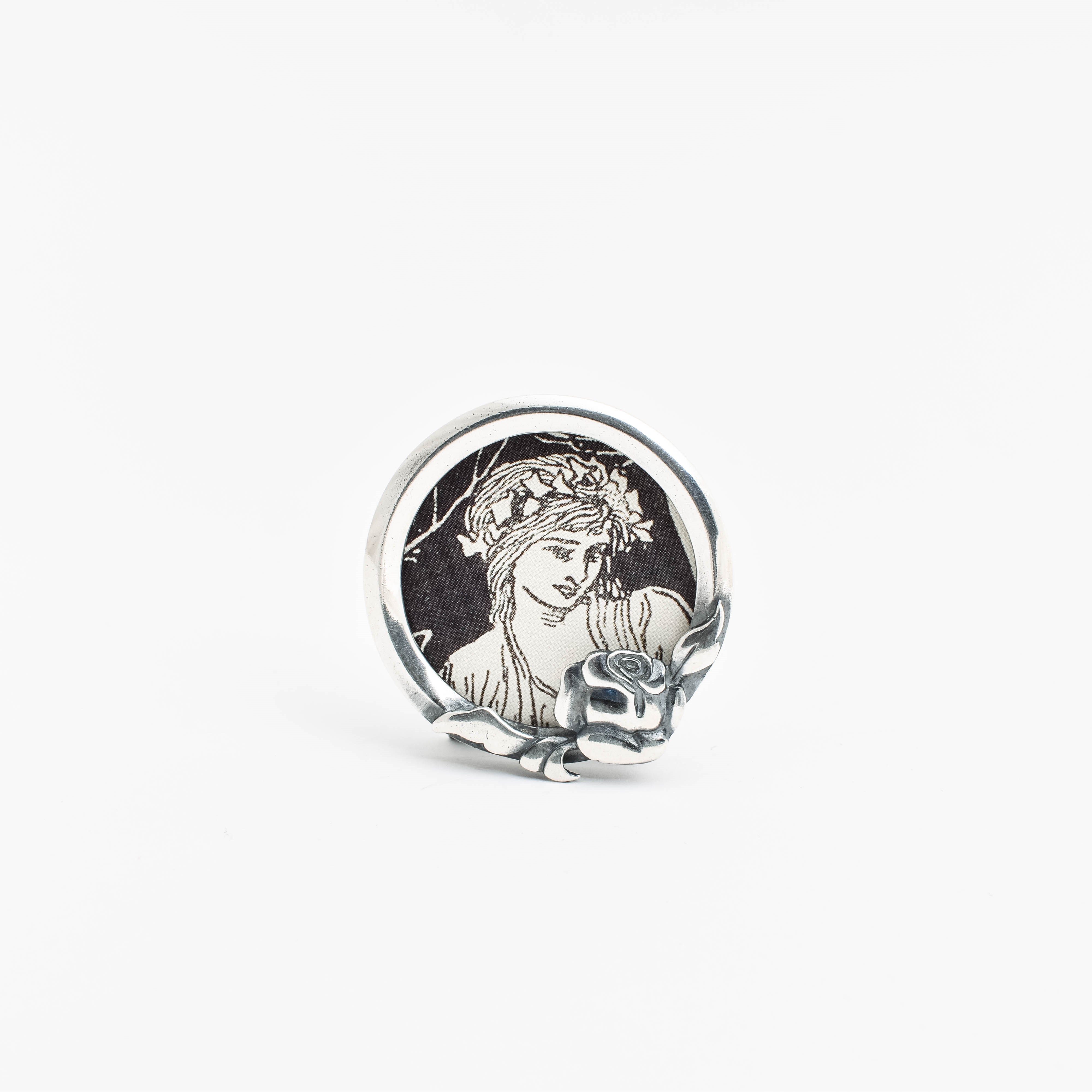 Silver Photo Frame Rose