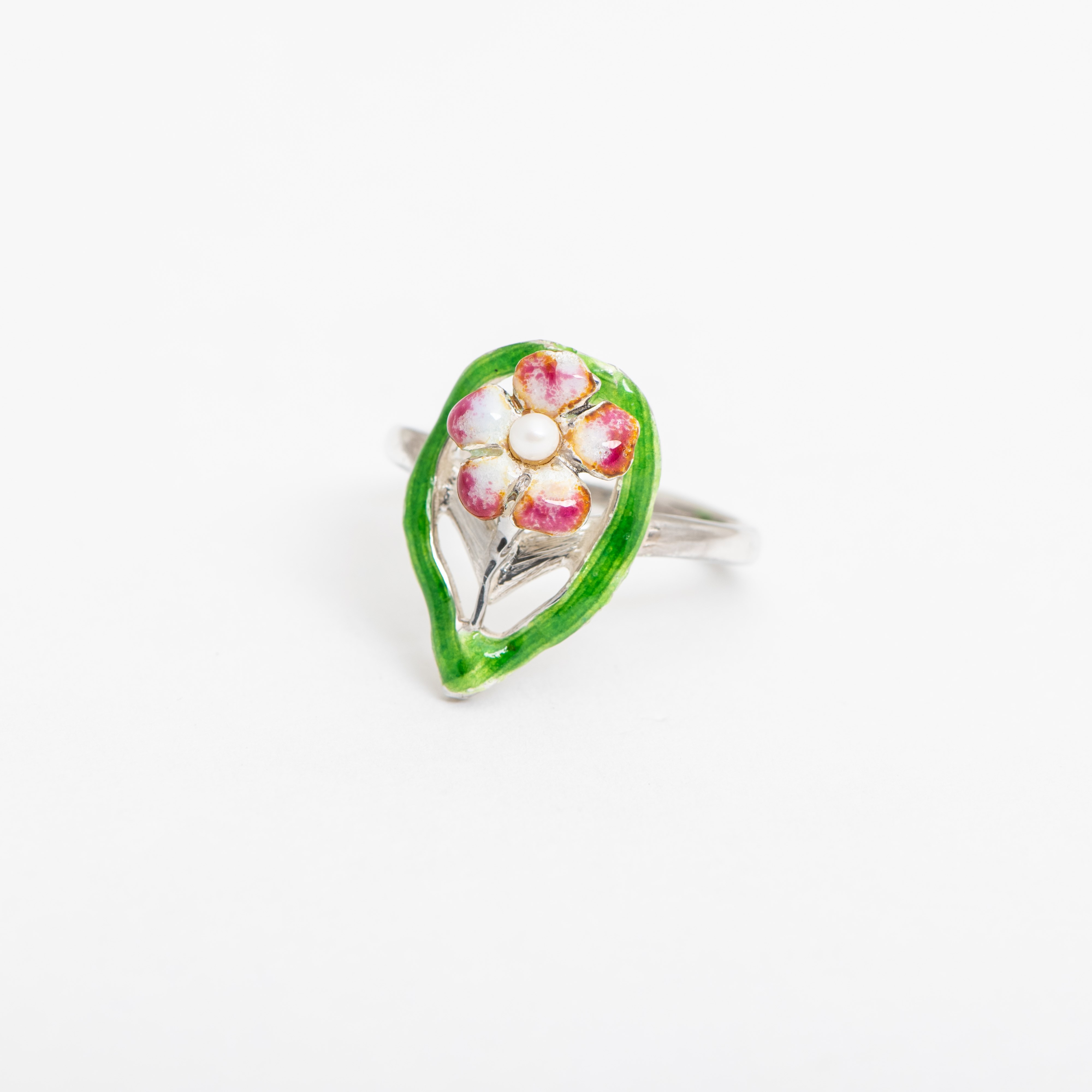 Ring Enamel Damast