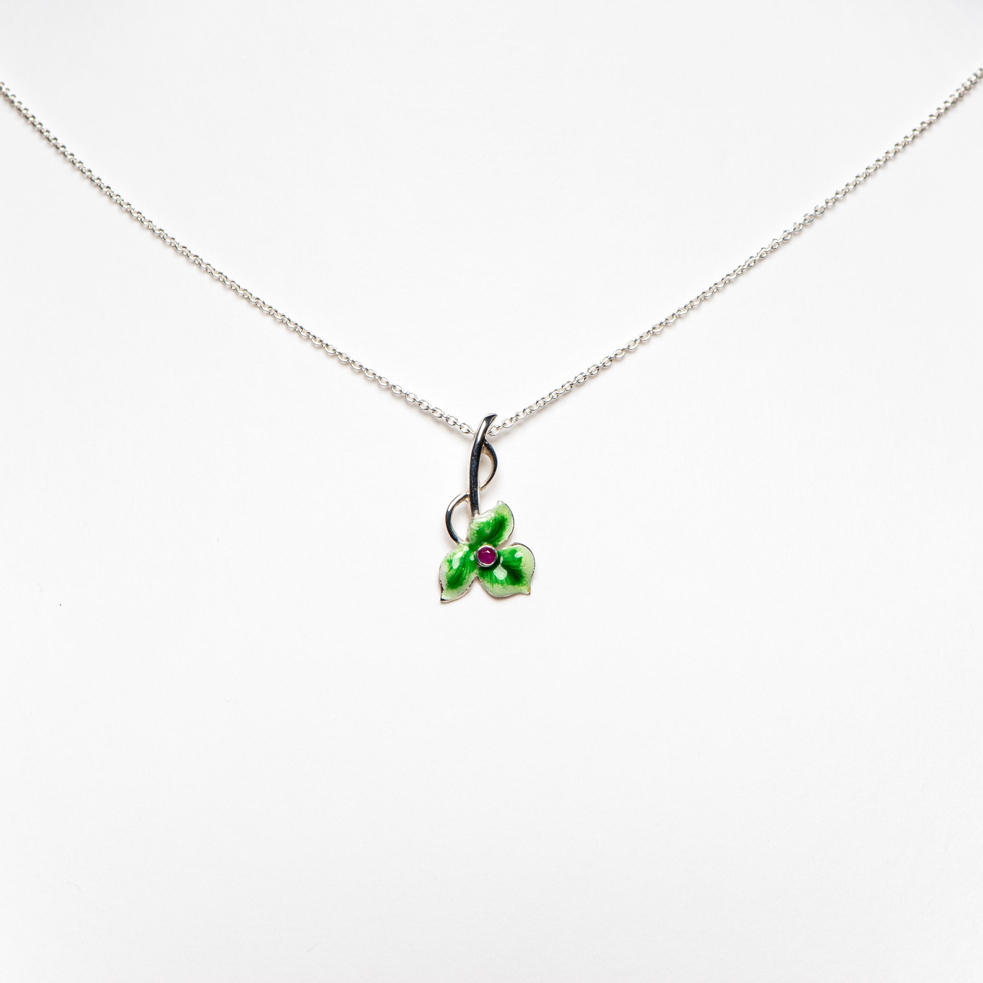 Necklace Enamel Ruby