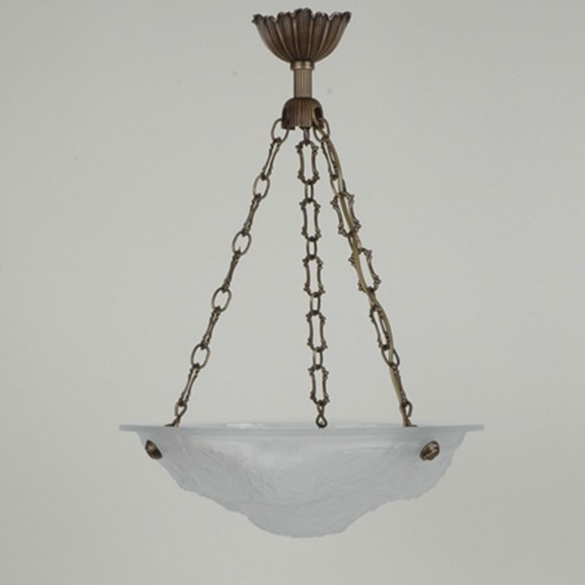 French Art Deco Hanging Lamp Hydrangea
