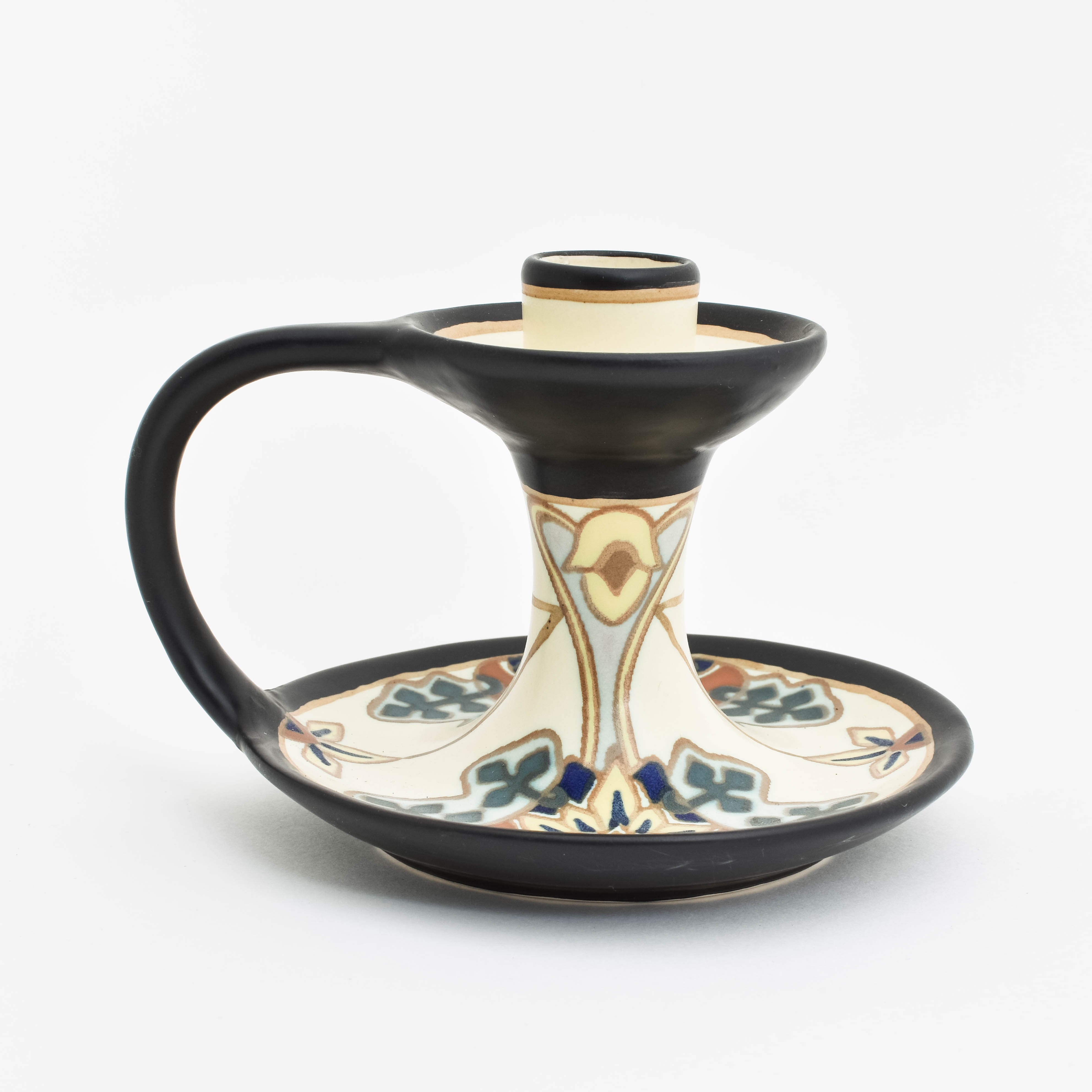 Faience Candlestick Iris