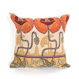 Cushion Art Nouveau Pavots