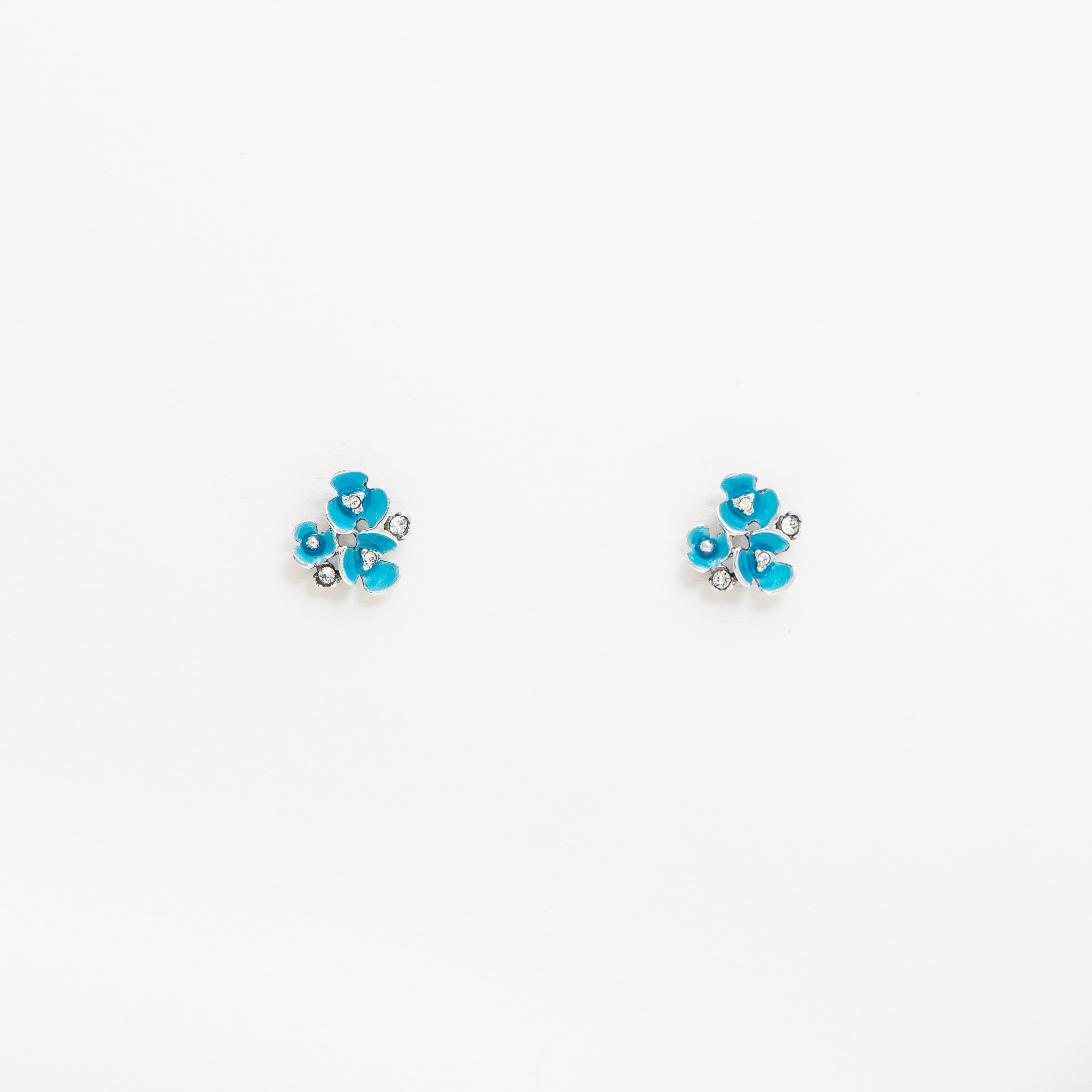 Ear Studs Aqua Flower