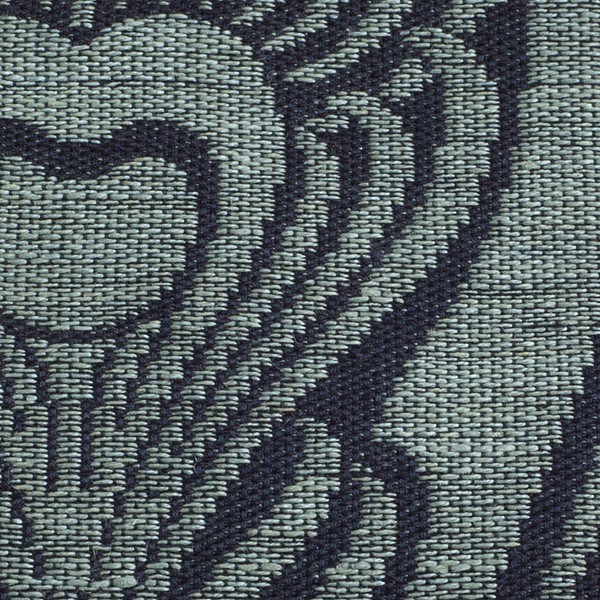 Furniture Fabric Pavo in black and mint