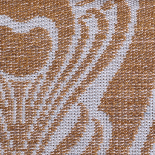 Furniture Fabric Pavo in white and caramel