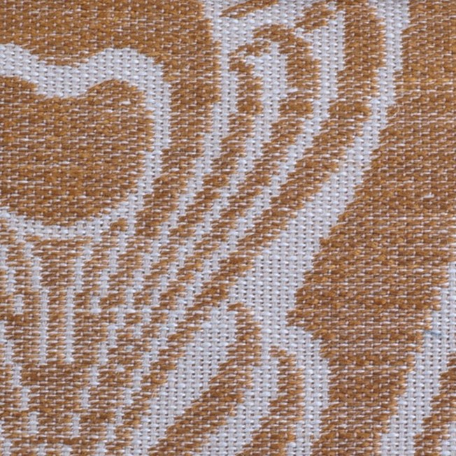 Furniture Fabric Pavo in white and caramel