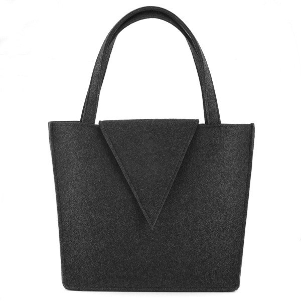Handbag Design Nathalie Felt Anthracite front closed