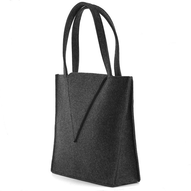Handbag Design Nathalie Felt Anthracite side and backside