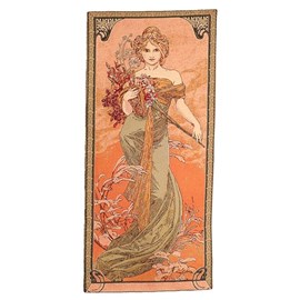 Tapestries Mucha 'The Four Seasons' in warm tones