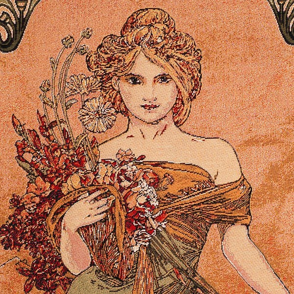 Detail Tapestry Mucha Spring