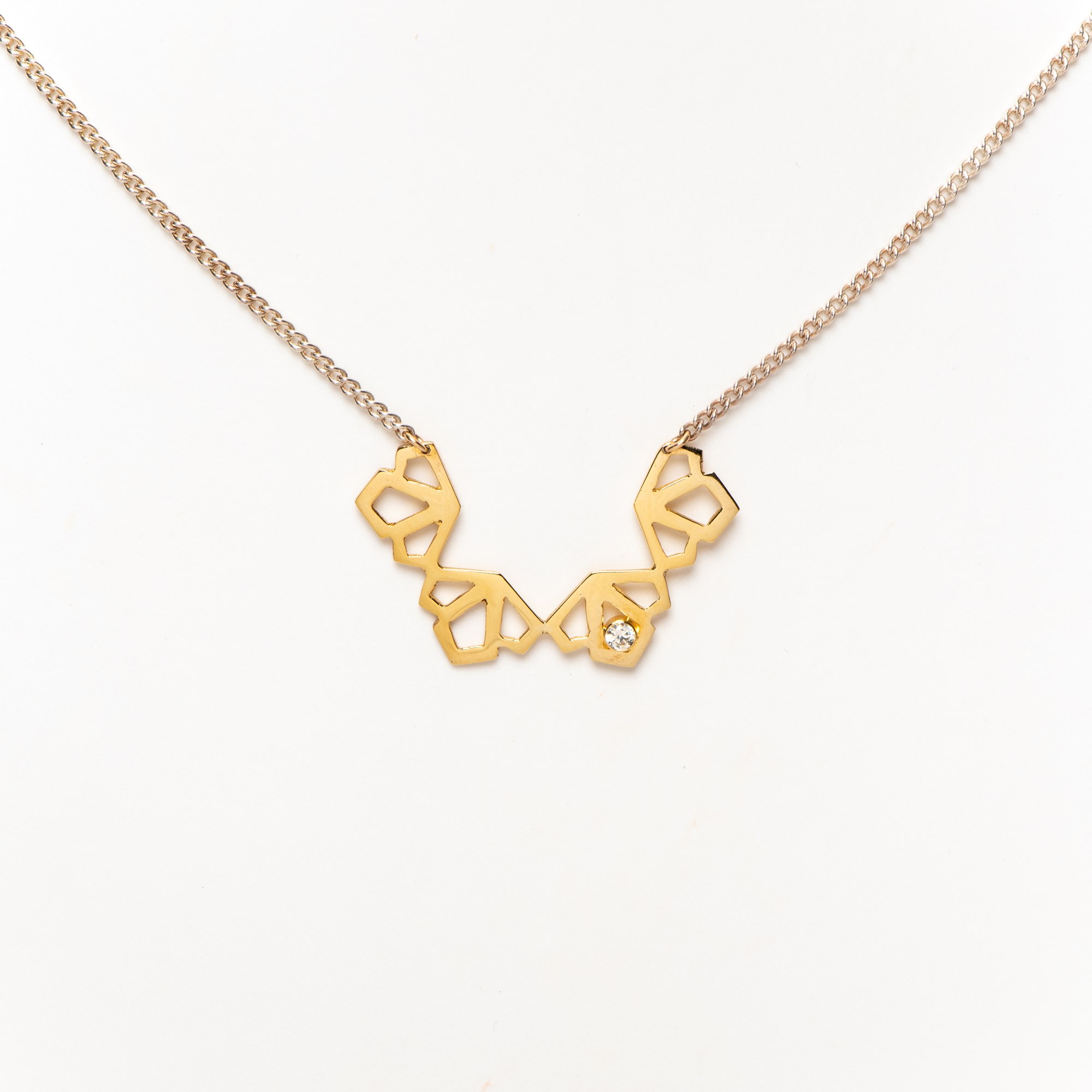 Necklace Deco with White Sapphire
