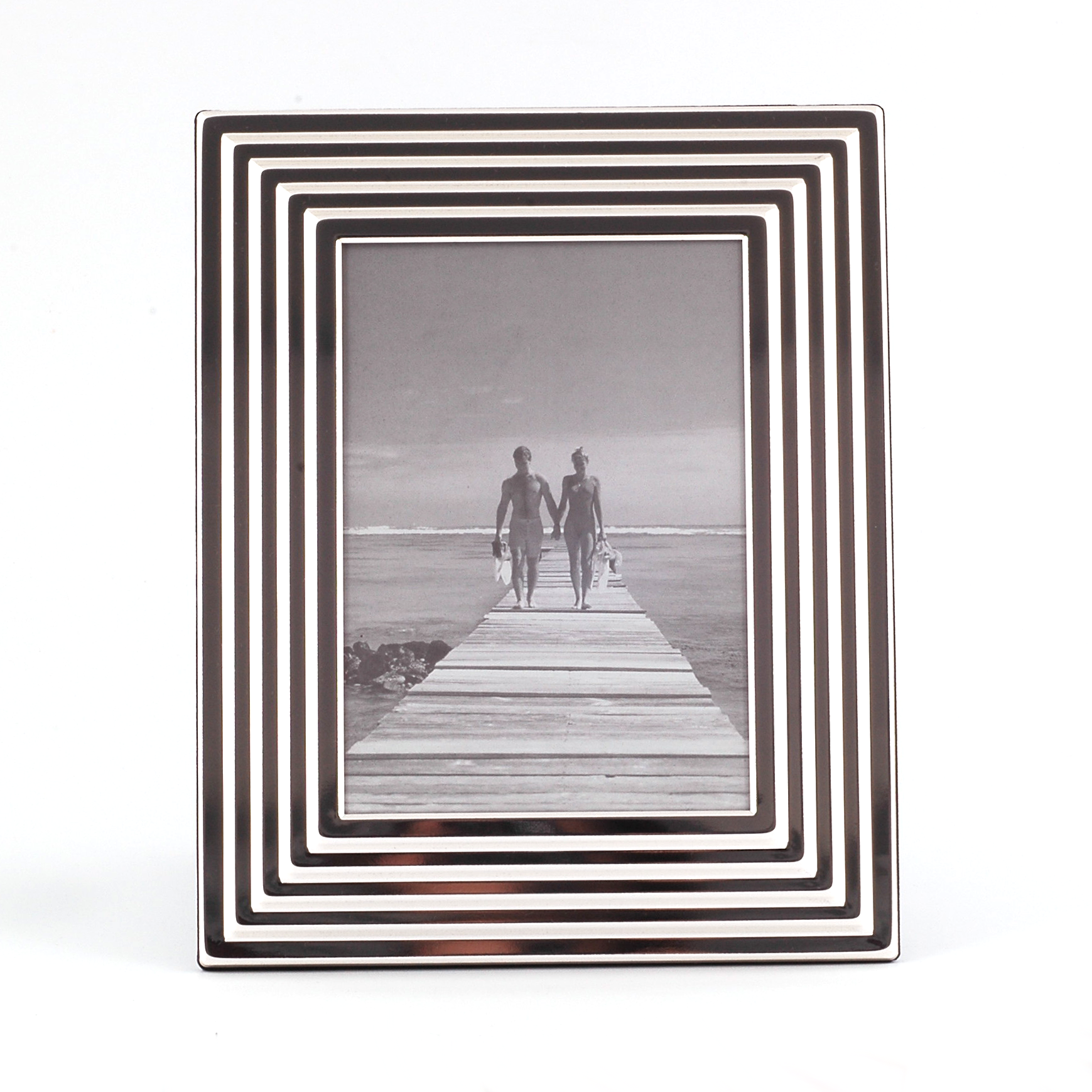Picture Frame Silver Stripe 13 x 18