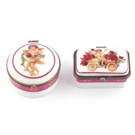 Set of 2 Porcelain Boxes