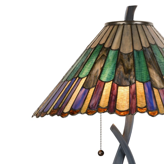 Tiffany Table Lamp Styled Flower Detail Lampshade