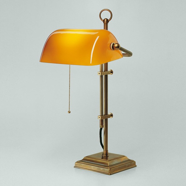 Banker Lamp Classic Square | Adjustable in height | Brass and Brandy