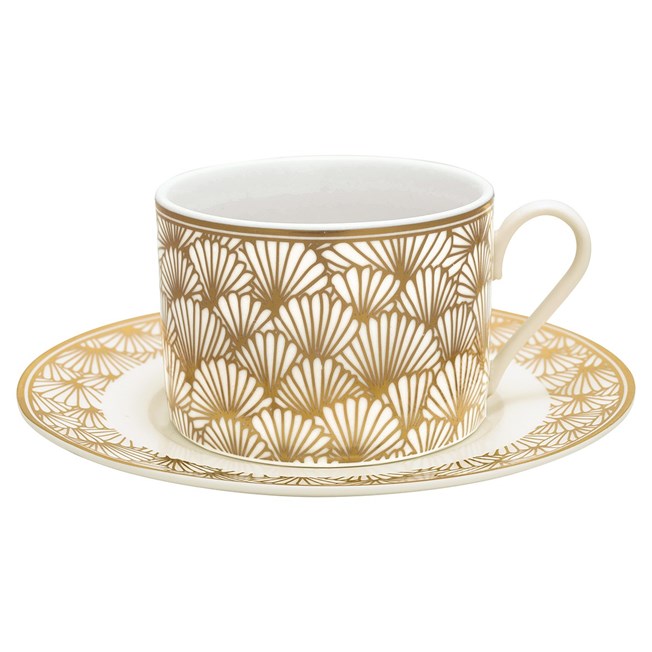 Art Deco Cup and Saucer Ginkgo