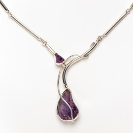 Necklace Purple Rock