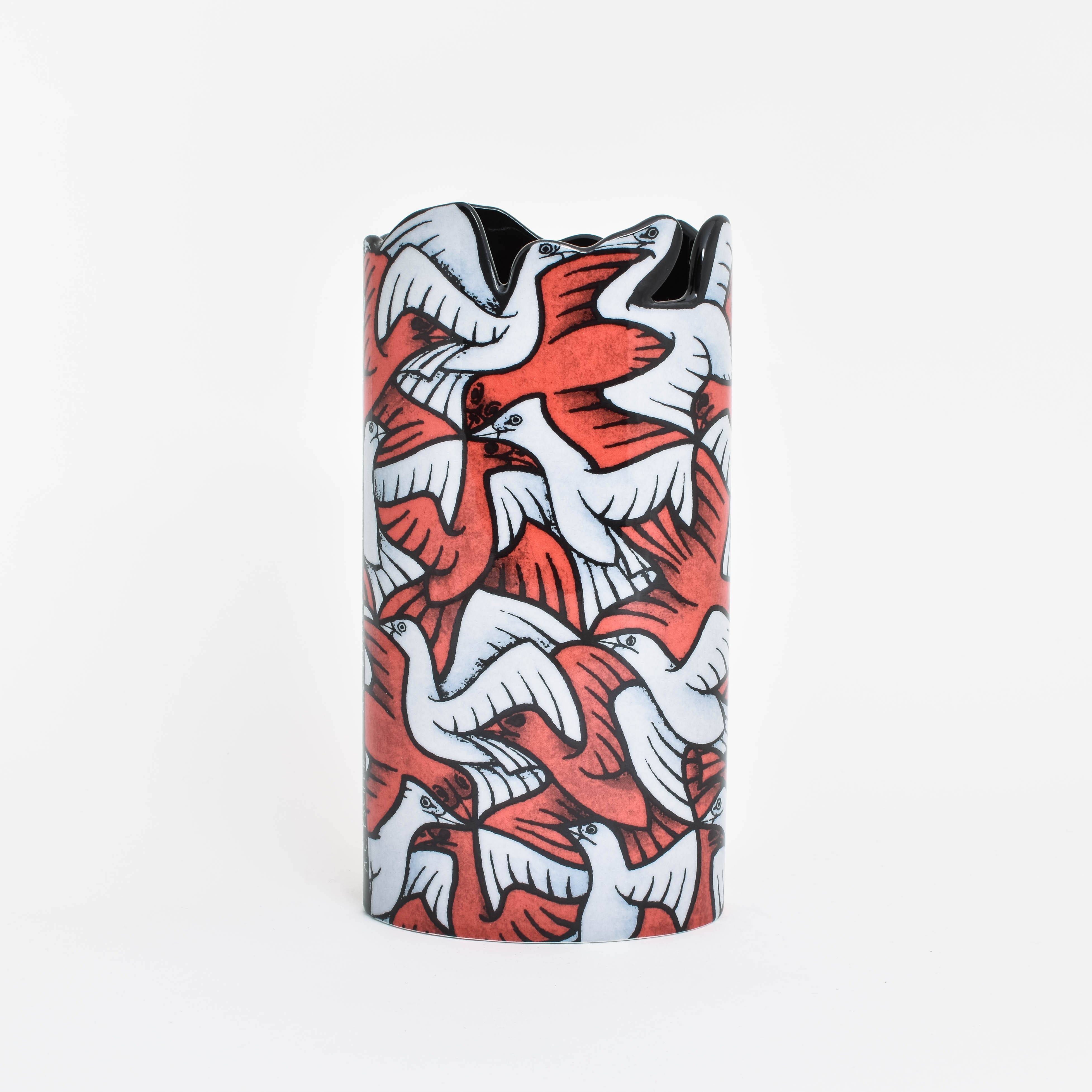 Vase Escher Birds