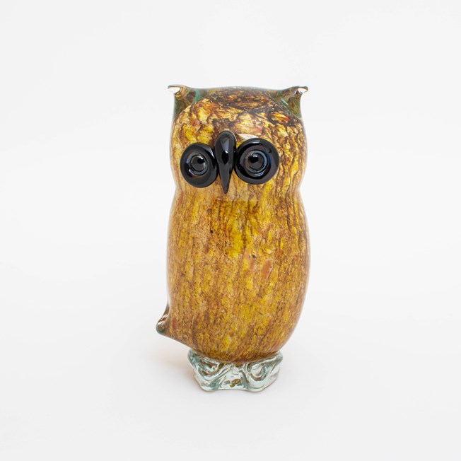  Glass Sculpture Owl