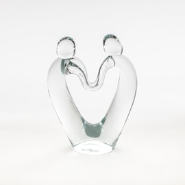 Glass sculpture Connectedness Transparent
