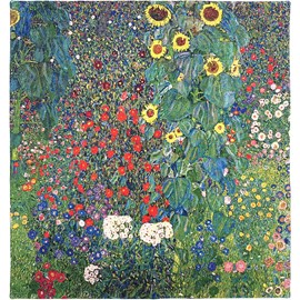 Wall Tapestry Klimt Country Garden with Sunflowers