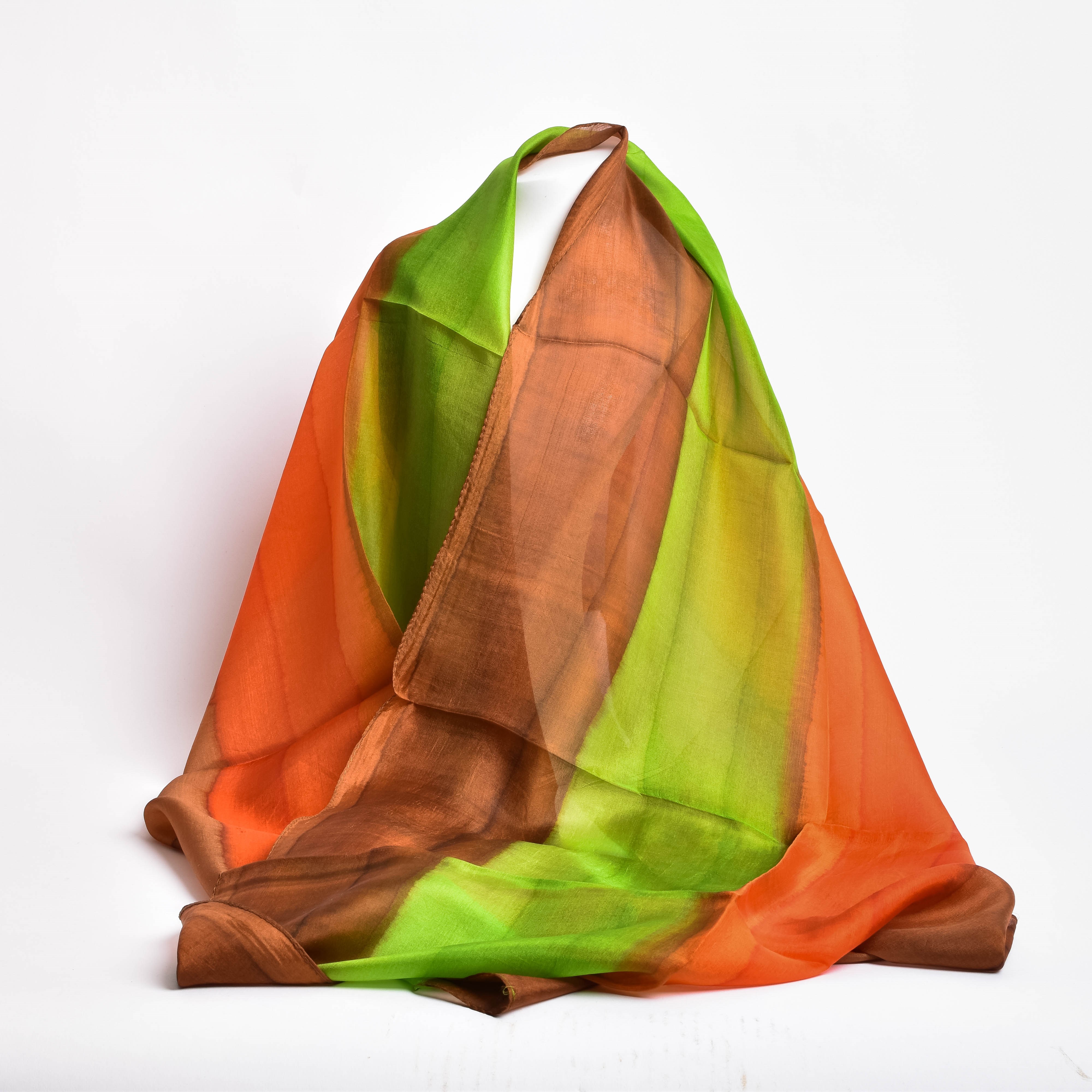 Silk Scarf Amber and Jade