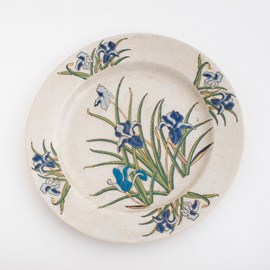 Plate with Blue Irises