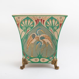 Porcelain Jar with Paws 'The storks'