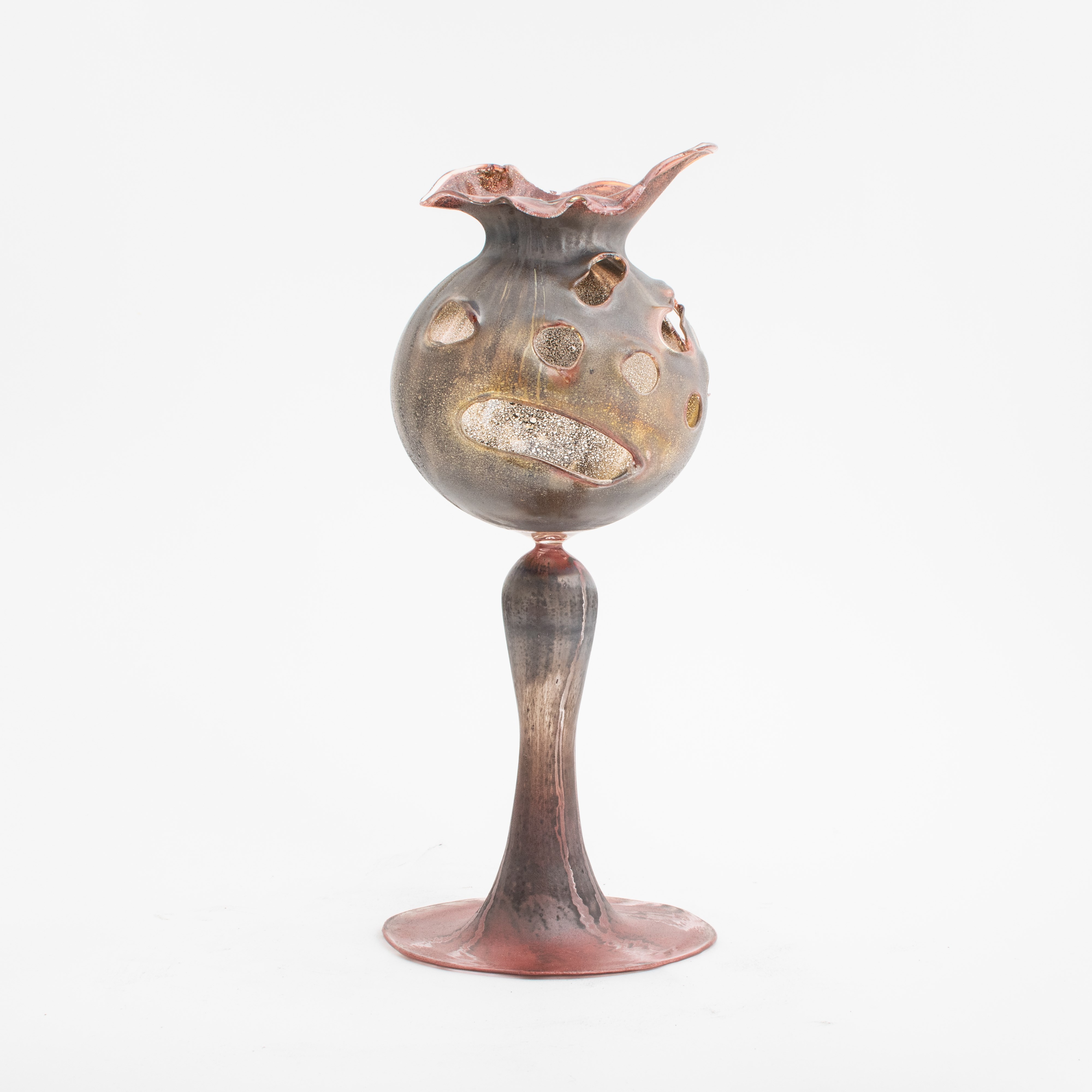Art Nouveau Glass Pomegranate