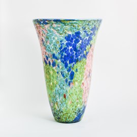 Glass vase Wisteria