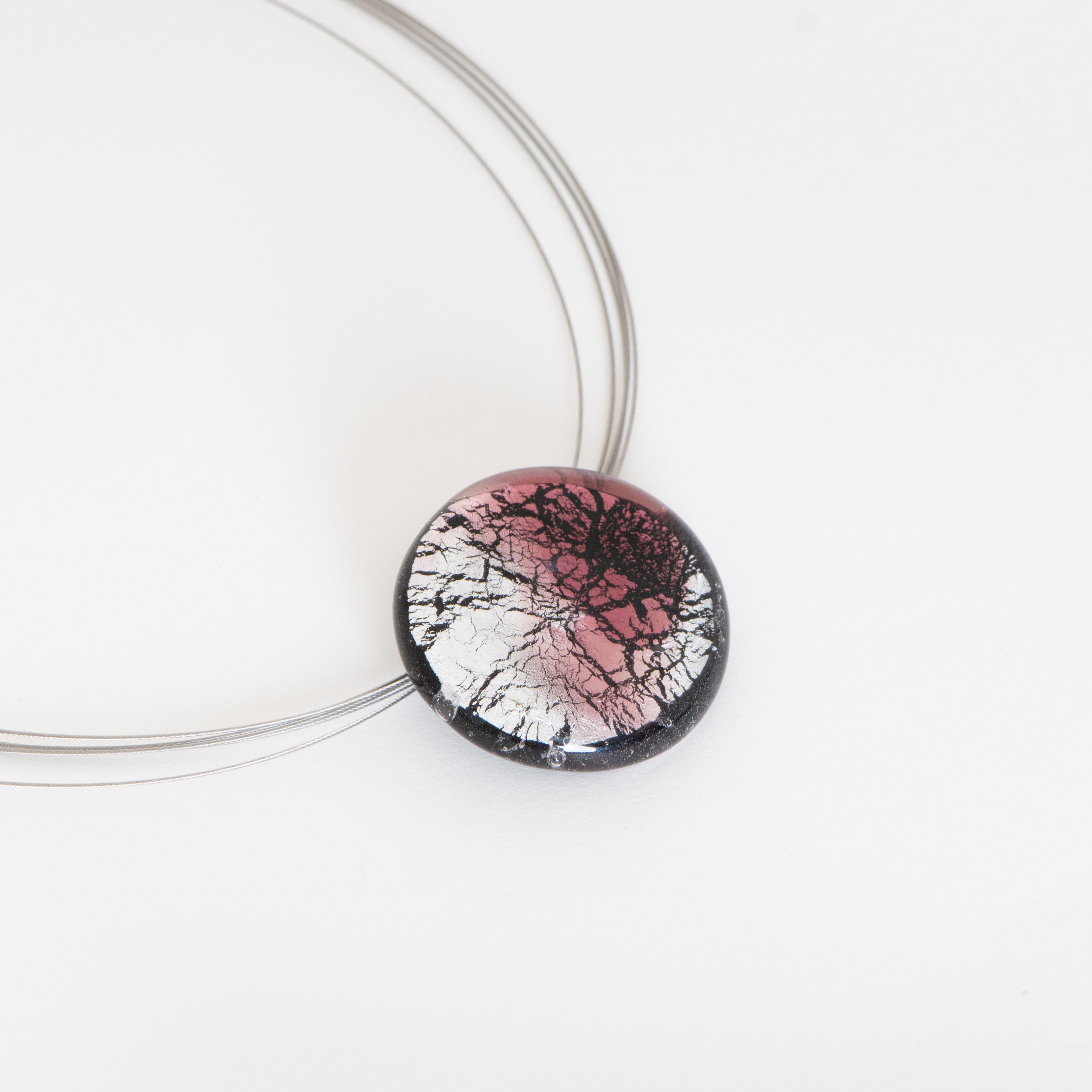 Necklace Midnight Moon Pink / Silver
