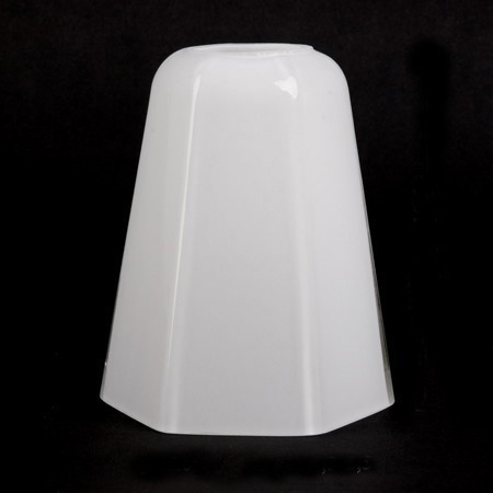 Opal white glass shade Hexagon Small opal