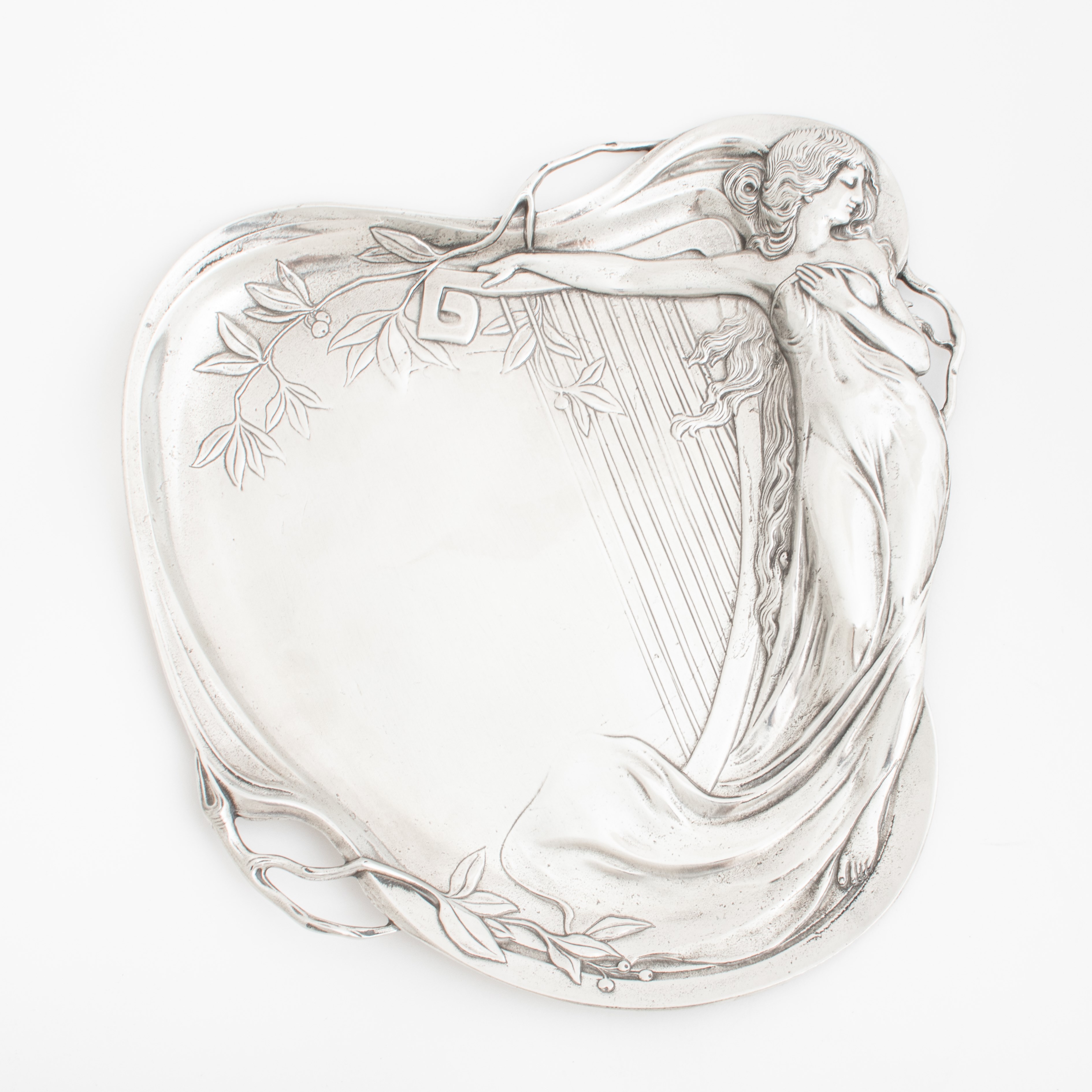 Art Nouveau Tin Dish Harp