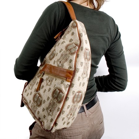 Shoulder Bag Worldwide Lotus Flower Black
