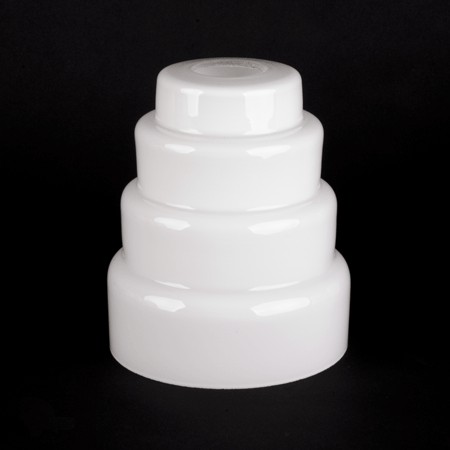 Opal white glass shade Round Pisa