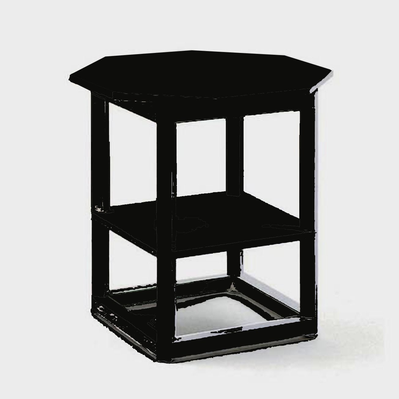 Geometric Art Nouveau Side-table Purkersdorf - BLACK