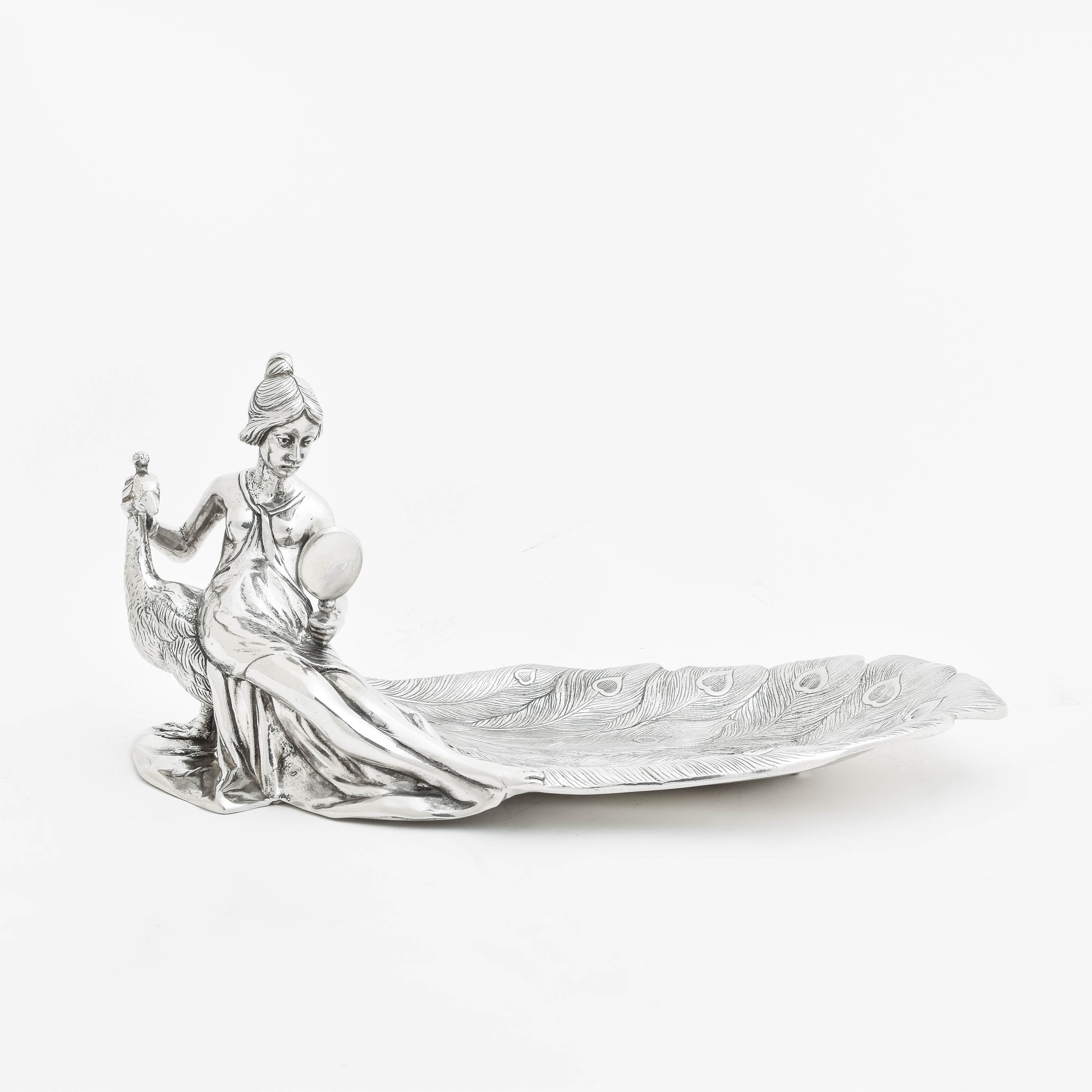 Art Nouveau Dish Peacock