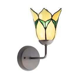 Tiffany Wall fixture with Lovely Flower Yellow