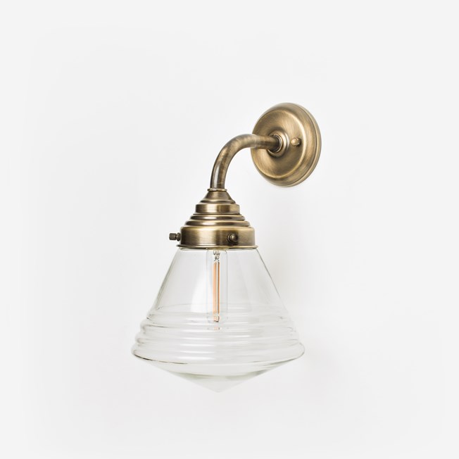 Wall Lamp Luxurious School Small Clear Curve Bronze
