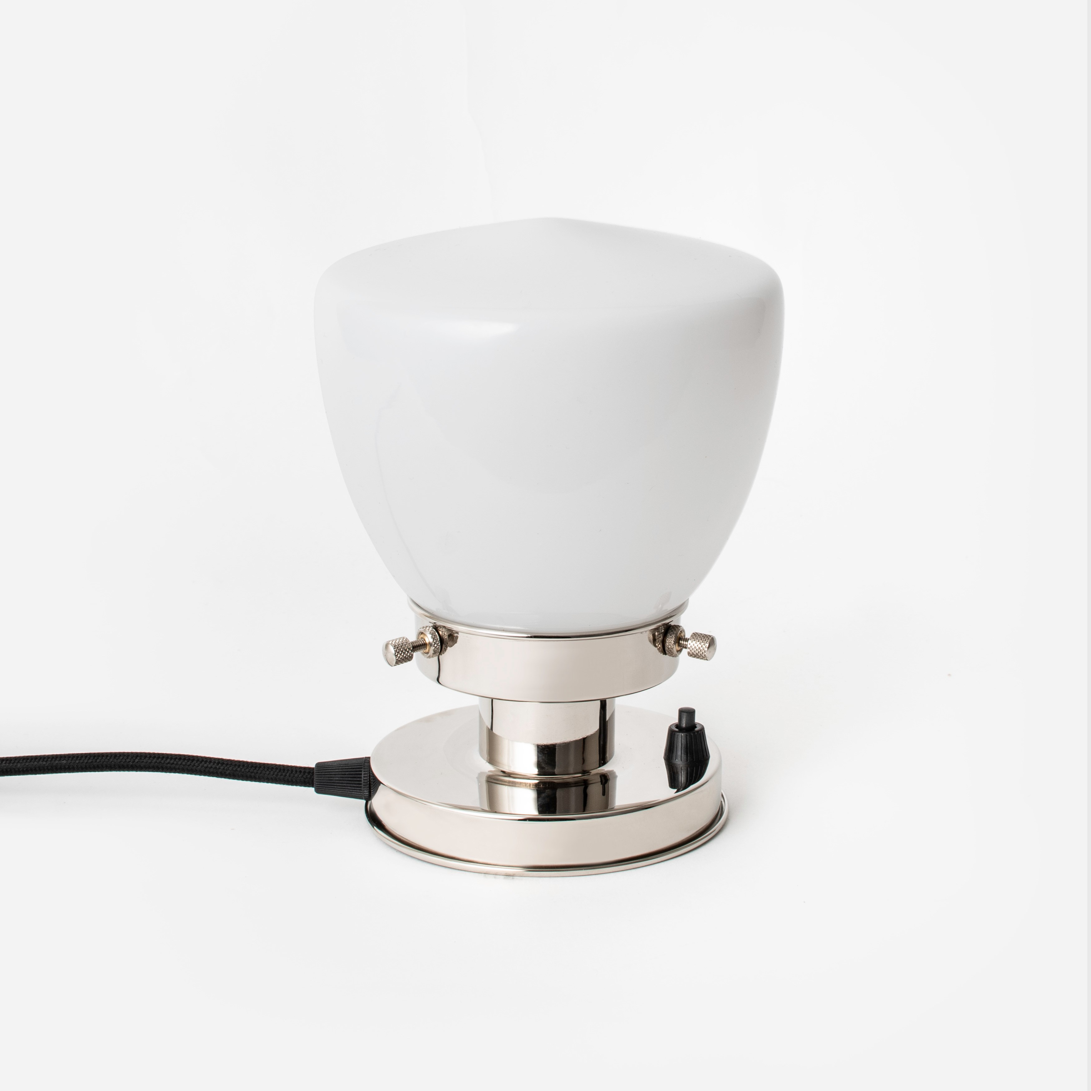 Table Lamp School Globe Small 20's Nickel