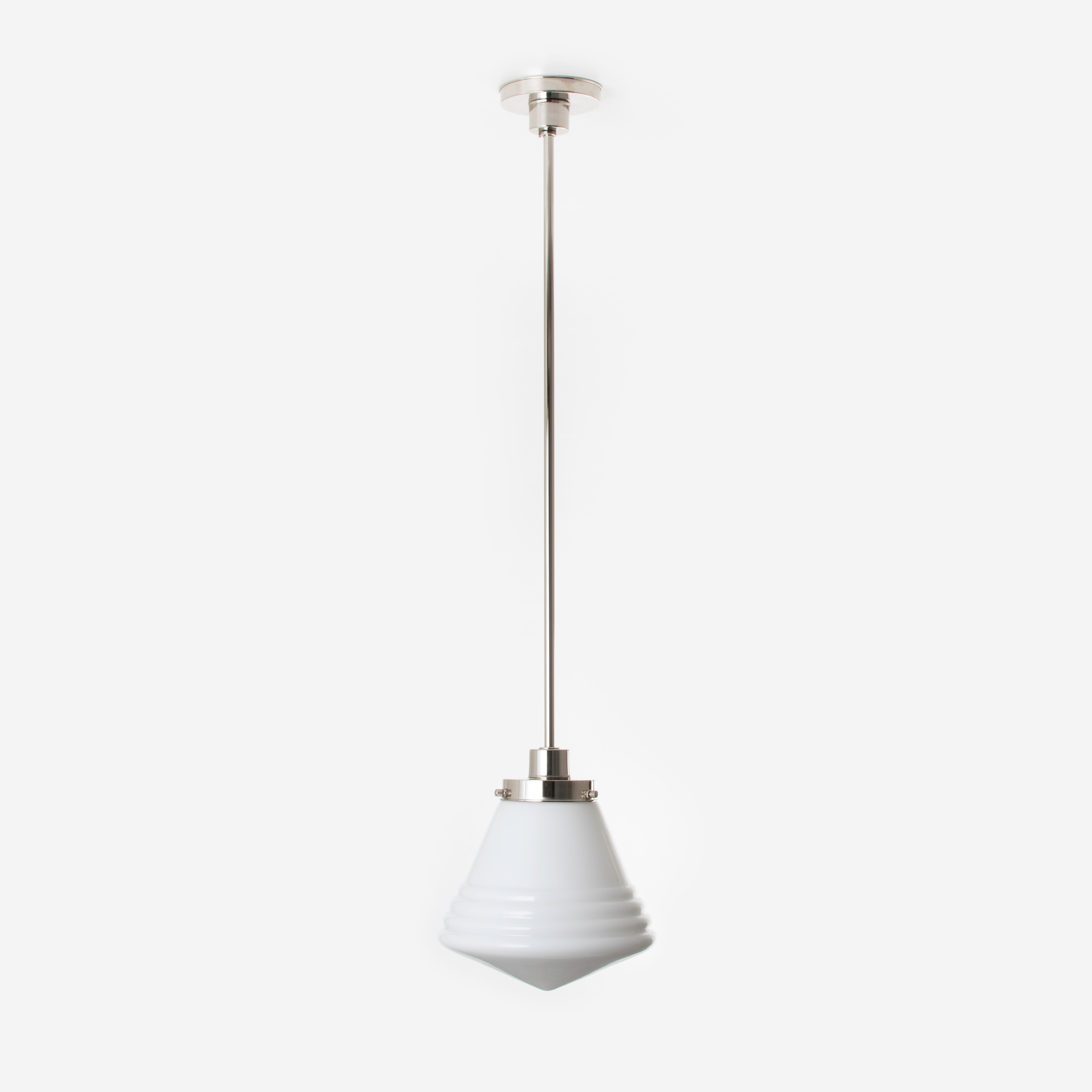 Pendant Lamp Luxe School Medium 20's Nickel