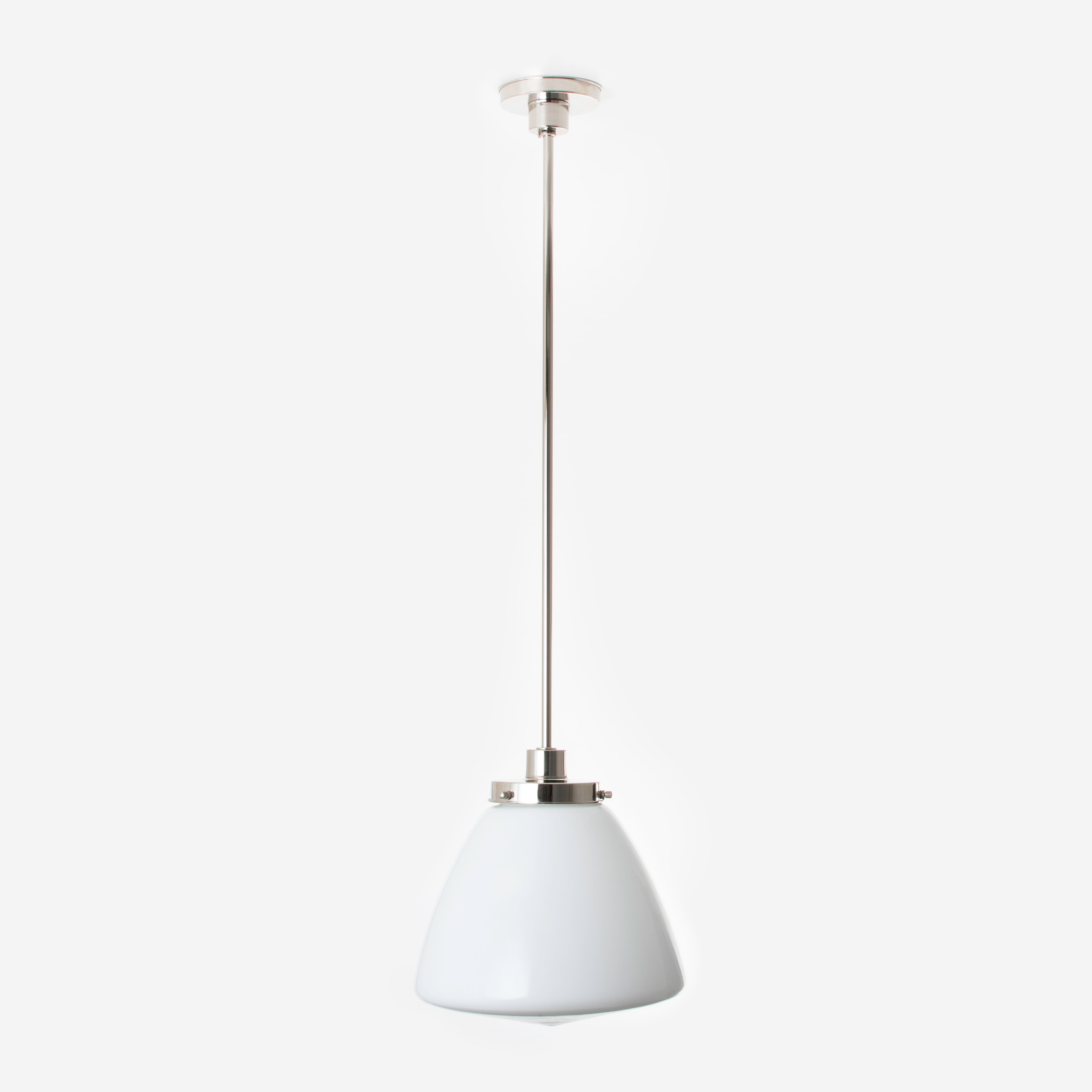 Pendant Lamp School GlobeLarge 20's Nickel