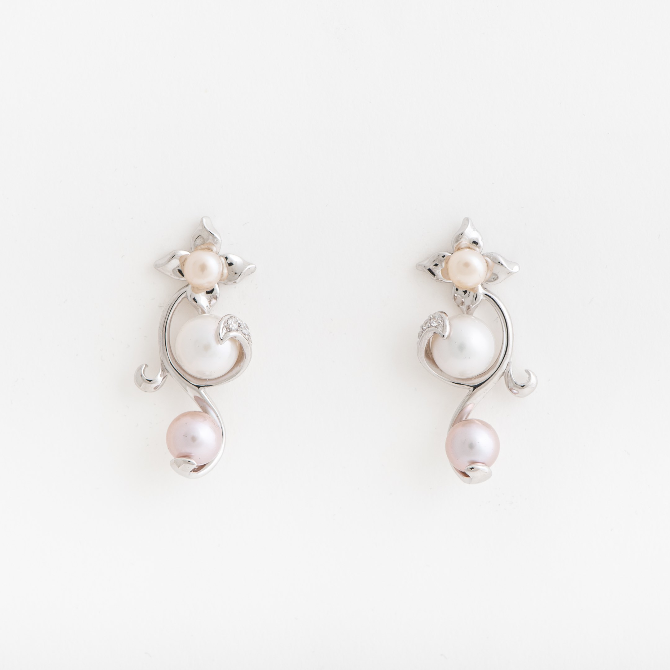 Earrings Coral flower
