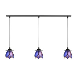 3 pieces Blue Lotus on ceiling beam