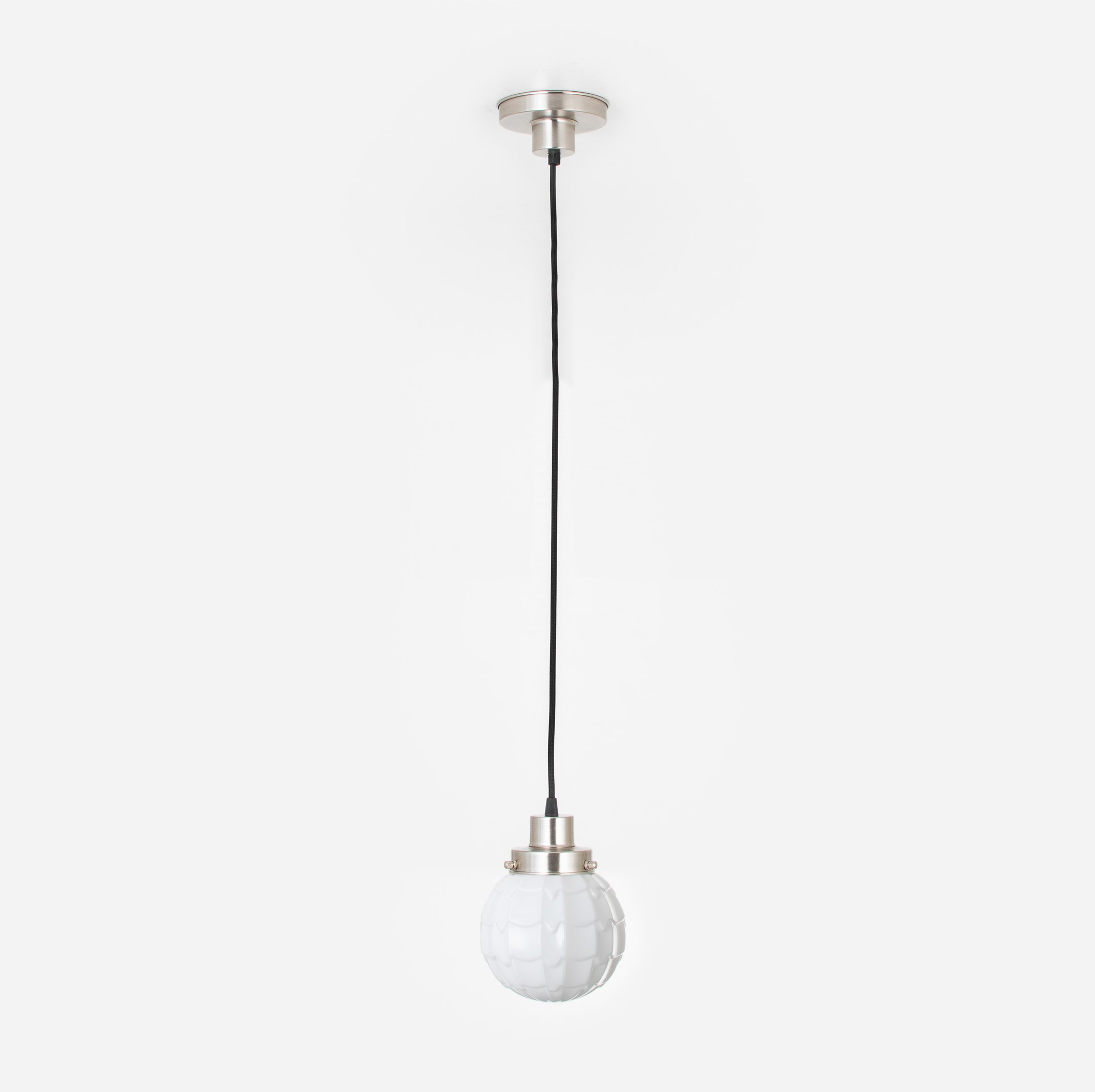 Hanging lamp on cord Artichoke 20's Matt nickel