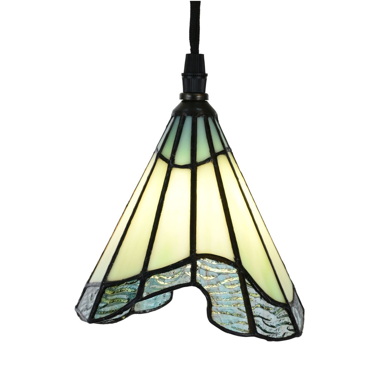 Creative Tiffany lamp on linen cord Bohemian