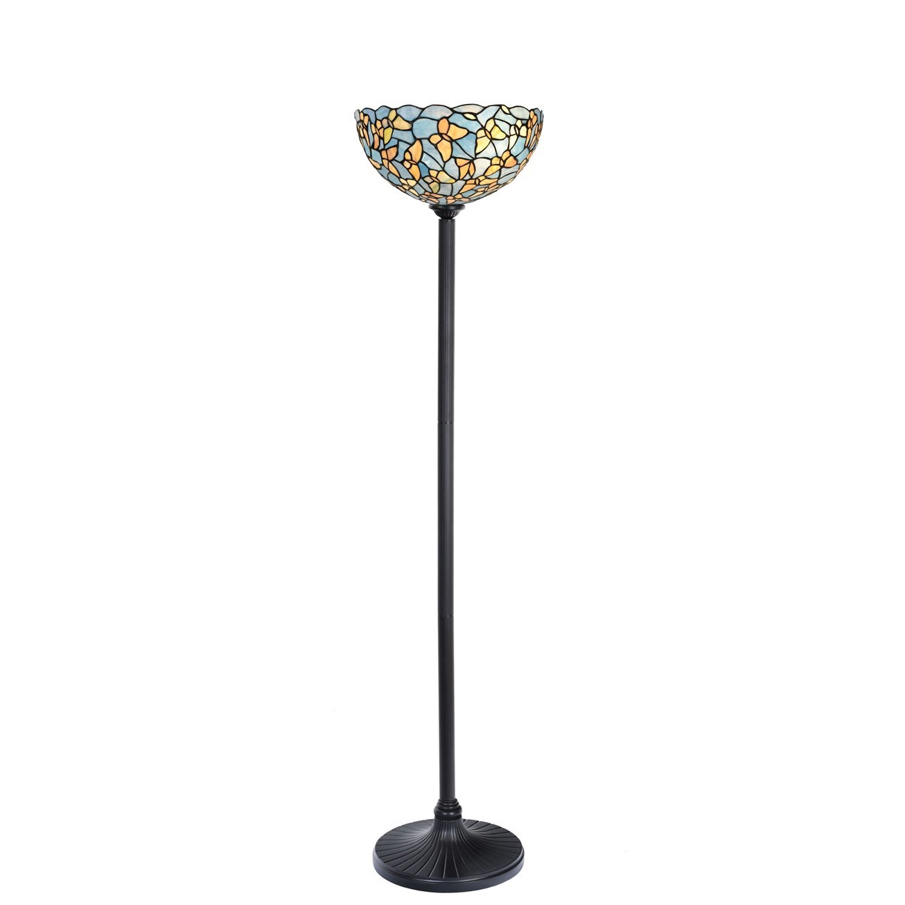 Tiffany Floor Lamp Black with Fly Away Ø 35