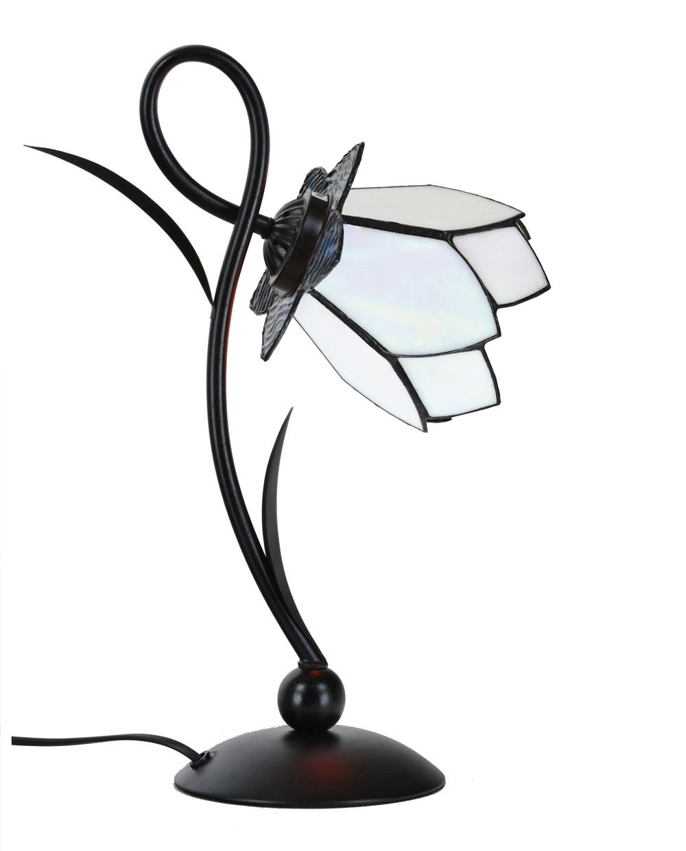 Tiffany Table Lamp Lovely White Lotus 