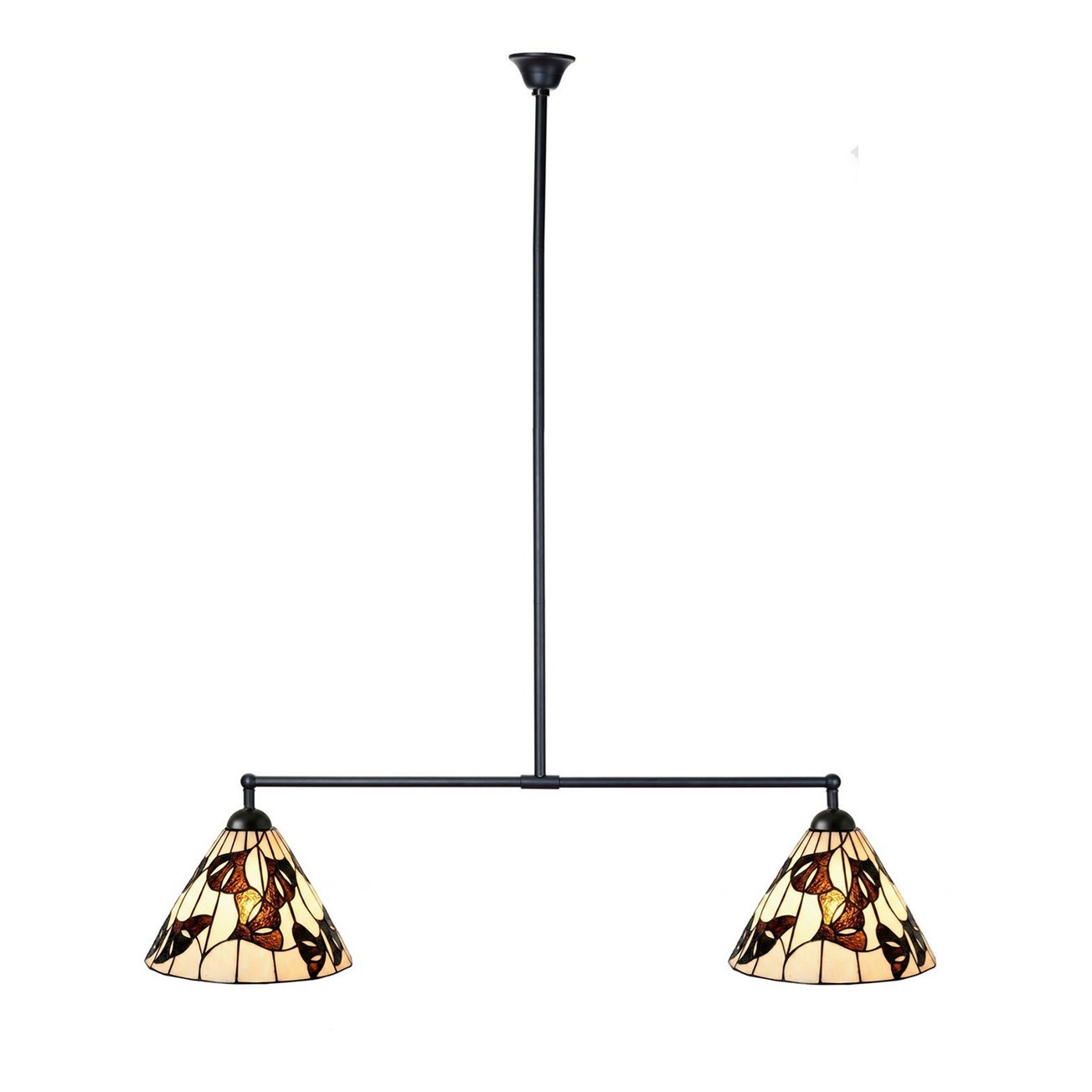 Tiffany T-lamp 2 lights Ginkgo Leaf
